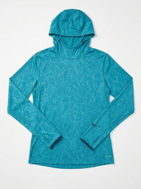 Nike Pro Scuba Hood Sweatshirt Blue Snake Print